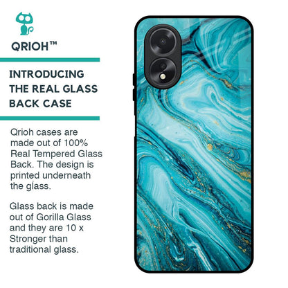Ocean Marble Glass Case for Oppo A38
