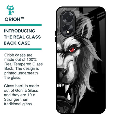 Wild Lion Glass Case for Oppo A38