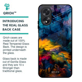 Multicolor Oil Painting Glass Case for Oppo A38