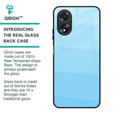 Wavy Blue Pattern Glass Case for Oppo A38
