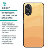 Orange Curve Pattern Glass Case for Oppo A38