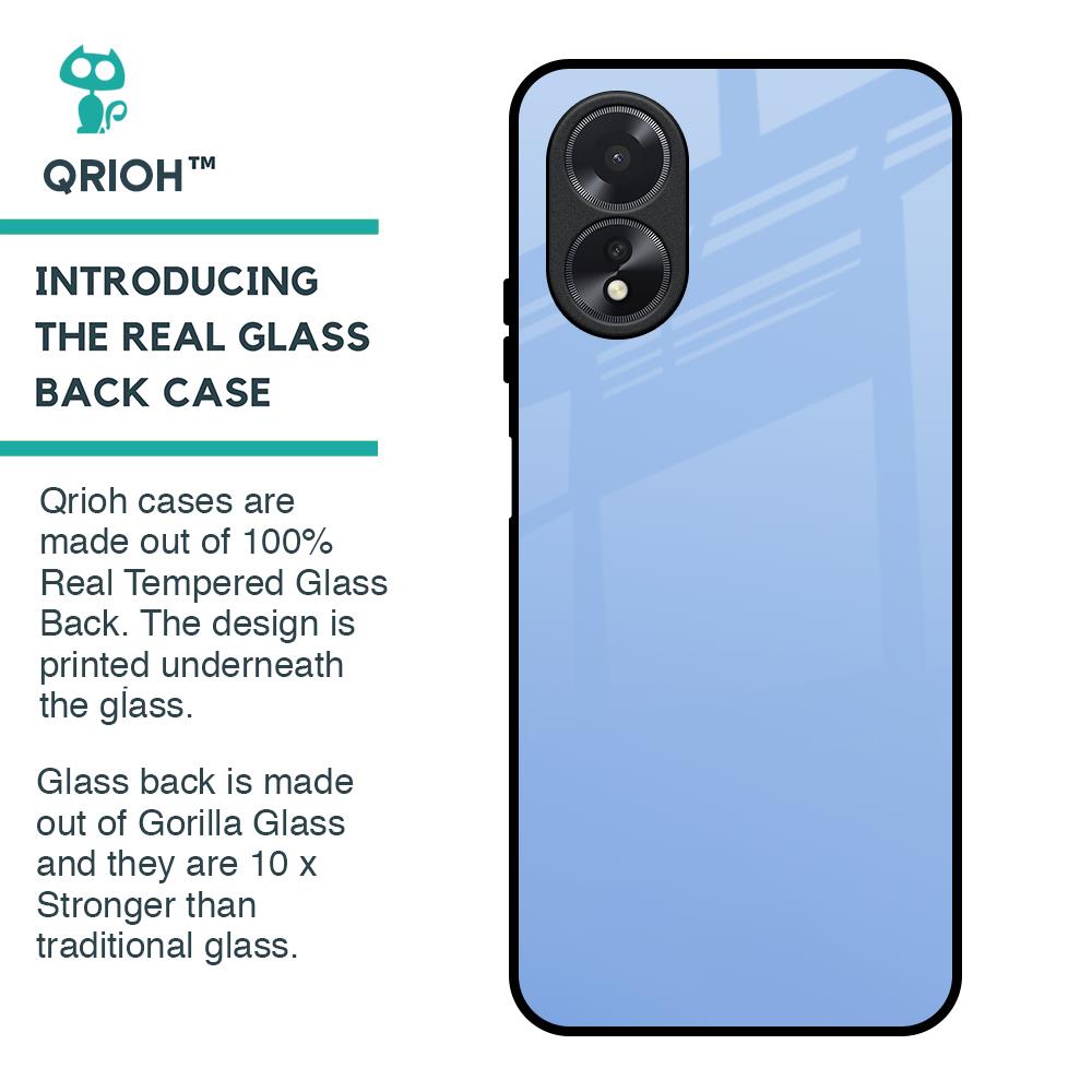 Vibrant Blue Texture Glass Case for Oppo A38