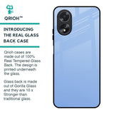 Vibrant Blue Texture Glass Case for Oppo A38