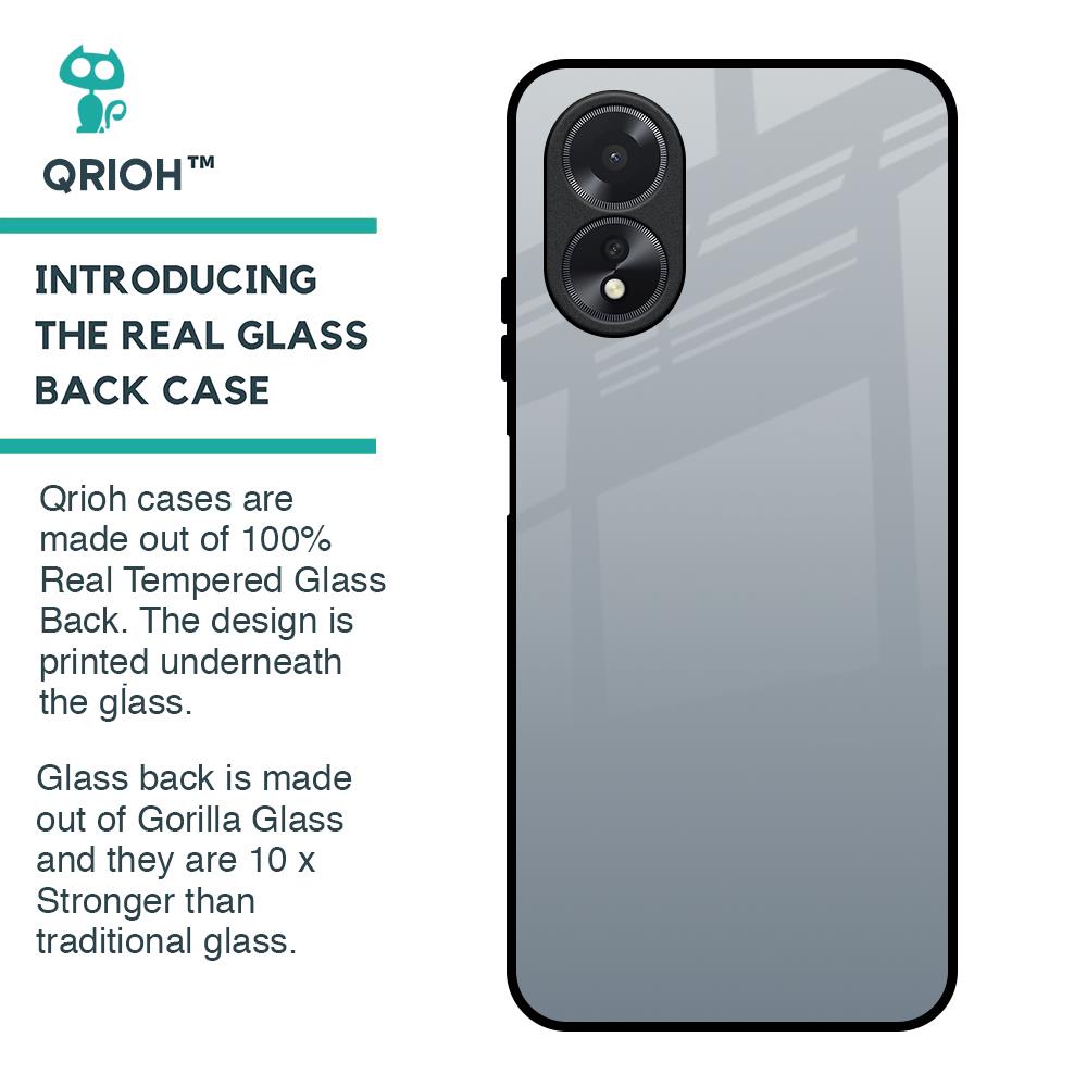 Smokey Grey Color Glass Case For Oppo A38