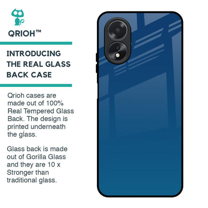 Celestial Blue Glass Case For Oppo A38