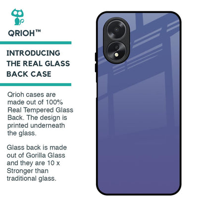 Indigo Pastel Glass Case For Oppo A38