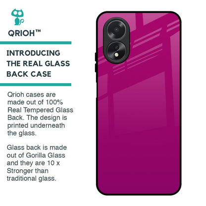 Magenta Gradient Glass Case For Oppo A38