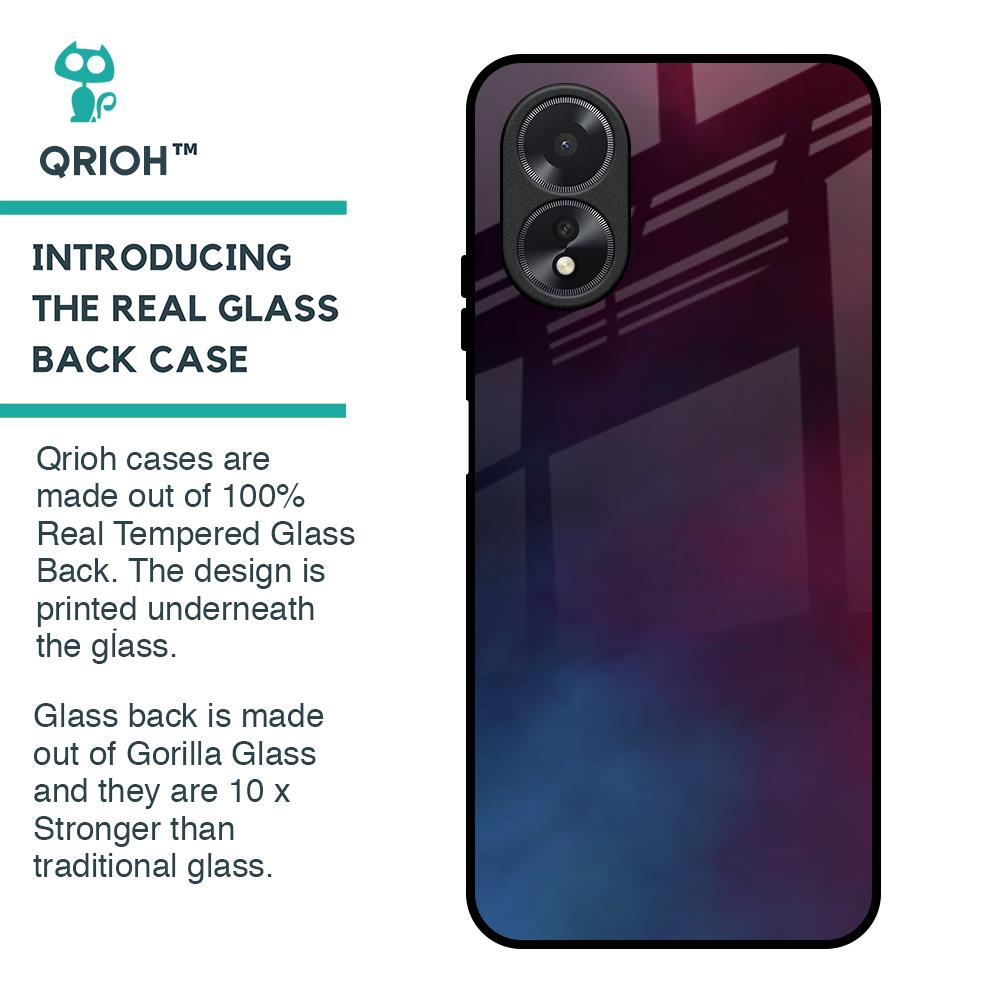 Smokey Watercolor Glass Case for Oppo A38