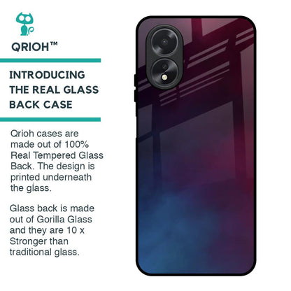 Smokey Watercolor Glass Case for Oppo A38