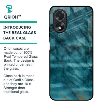 Golden Splash Glass Case for Oppo A38