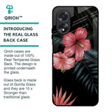 Tropical Art Flower Glass Case for Oppo A38