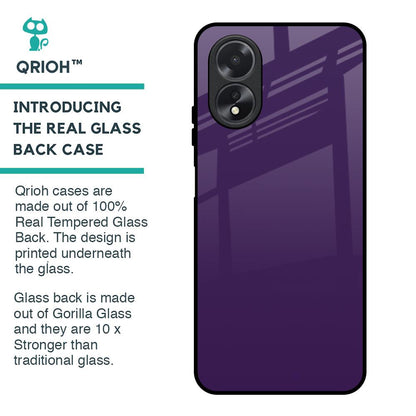 Dark Purple Glass Case for Oppo A38