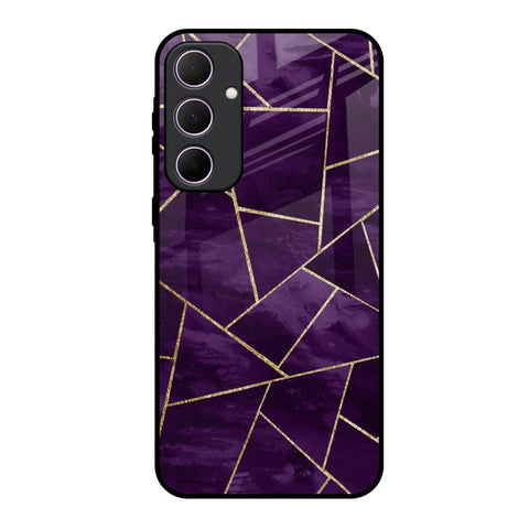 Geometric Purple Samsung Galaxy A35 5G Glass Back Cover Online