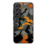 Camouflage Orange Samsung Galaxy A35 5G Glass Back Cover Online