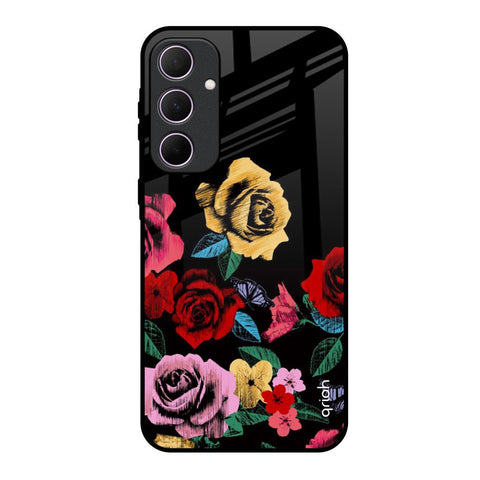 Floral Decorative Samsung Galaxy A35 5G Glass Back Cover Online