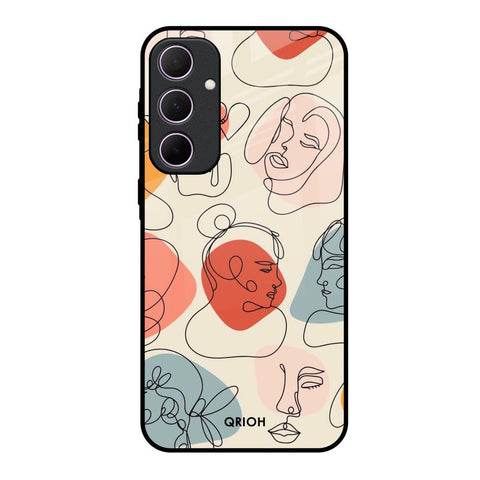 Abstract Faces Samsung Galaxy A35 5G Glass Back Cover Online