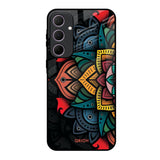 Retro Gorgeous Flower Samsung Galaxy A35 5G Glass Back Cover Online