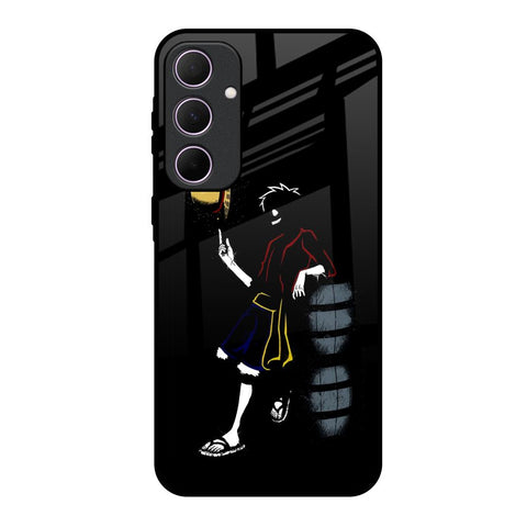 Luffy Line Art Samsung Galaxy A35 5G Glass Back Cover Online