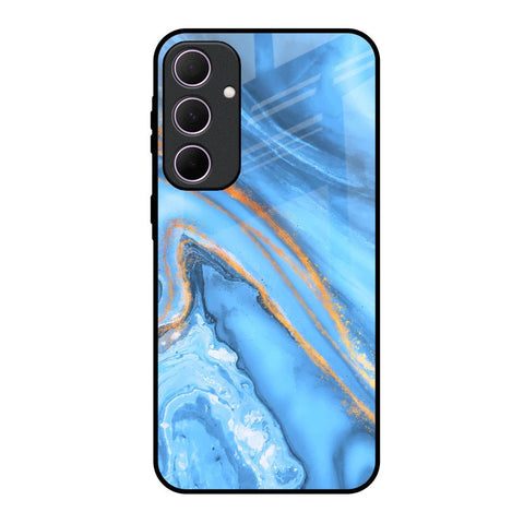 Vibrant Blue Marble Samsung Galaxy A35 5G Glass Back Cover Online