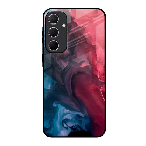 Blue & Red Smoke Samsung Galaxy A35 5G Glass Back Cover Online