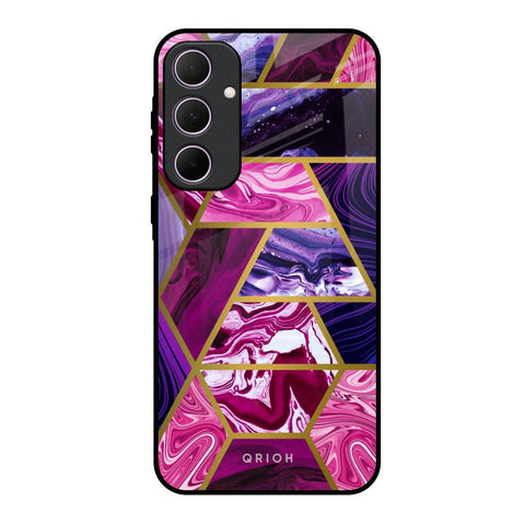Electroplated Geometric Marble Samsung Galaxy A35 5G Glass Back Cover Online