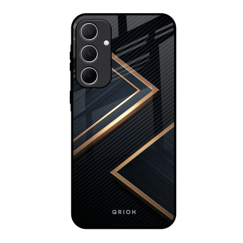 Sleek Golden & Navy Samsung Galaxy A35 5G Glass Back Cover Online