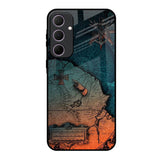 Geographical Map Samsung Galaxy A35 5G Glass Back Cover Online
