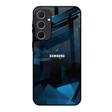 Polygonal Blue Box Samsung Galaxy A35 5G Glass Back Cover Online