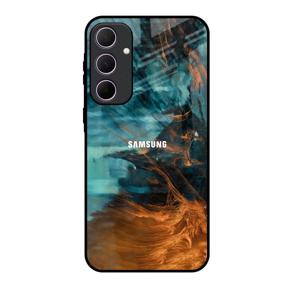 Golden Splash Samsung Galaxy A35 5G Glass Back Cover Online