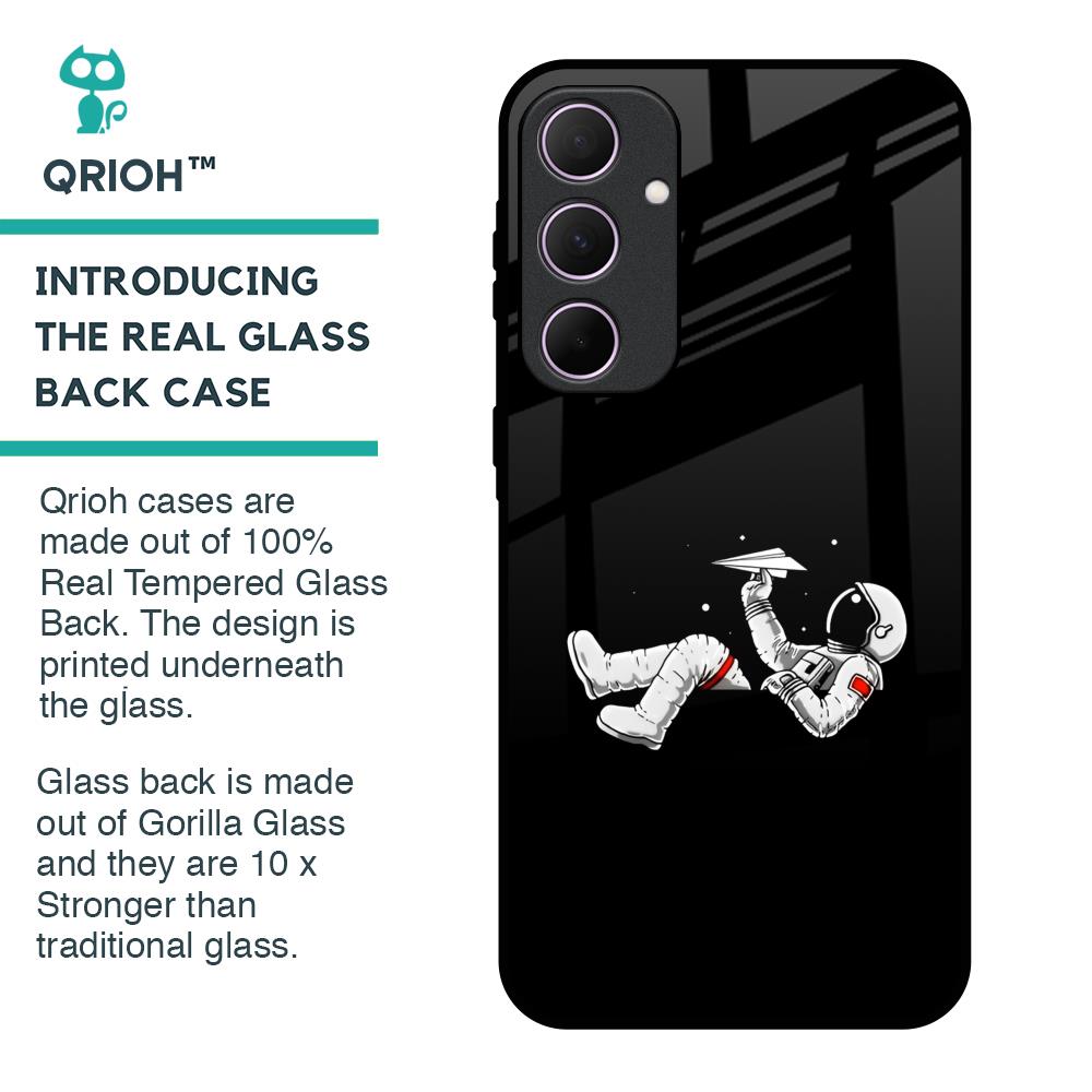 Space Traveller Glass Case for Samsung Galaxy A35 5G