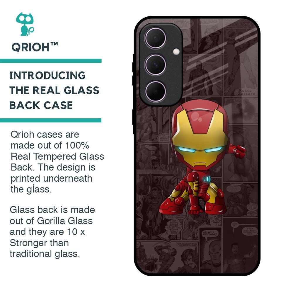 Angry Baby Super Hero Glass Case for Samsung Galaxy A35 5G