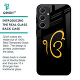 Luxury Fashion Initial Glass Case for Samsung Galaxy A35 5G