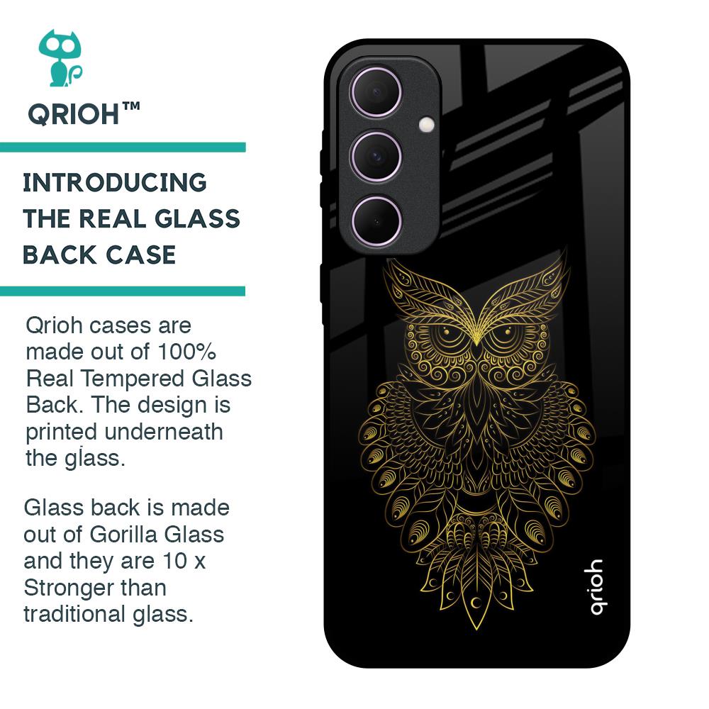 Golden Owl Glass Case for Samsung Galaxy A35 5G