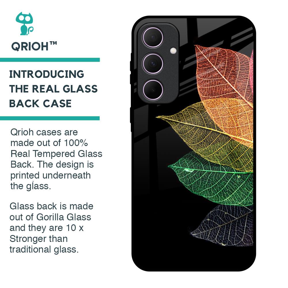 Colorful Leaves Glass Case for Samsung Galaxy A35 5G