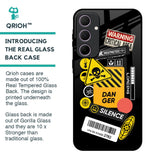 Danger Signs Glass Case for Samsung Galaxy A35 5G
