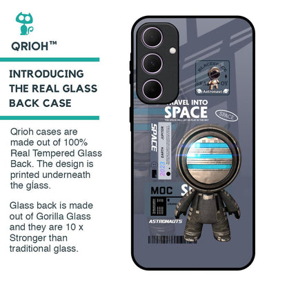 Space Travel Glass Case for Samsung Galaxy A35 5G