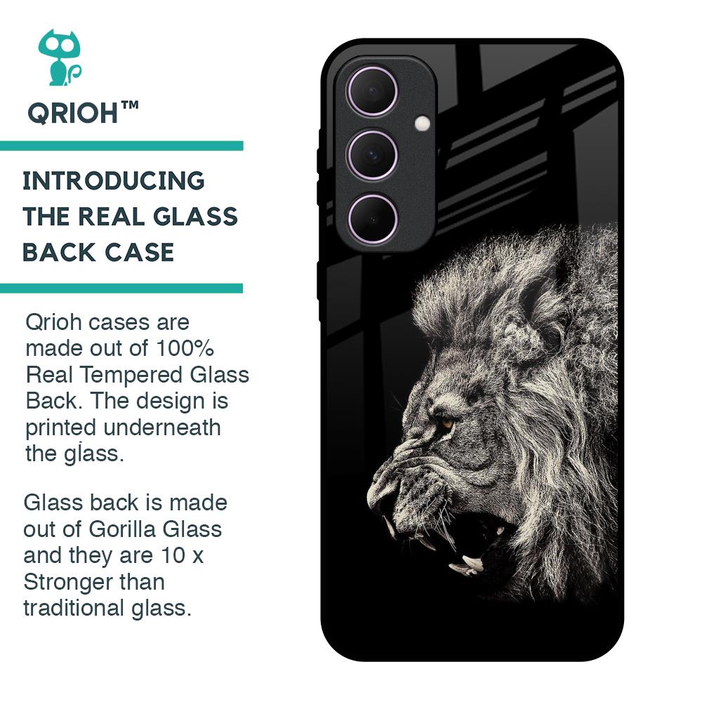 Brave Lion Glass Case for Samsung Galaxy A35 5G