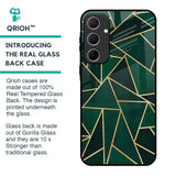 Abstract Green Glass Case For Samsung Galaxy A35 5G