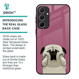 Funny Pug Face Glass Case For Samsung Galaxy A35 5G