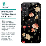 Black Spring Floral Glass Case for Samsung Galaxy A35 5G