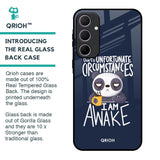 Struggling Panda Glass Case for Samsung Galaxy A35 5G
