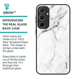 Modern White Marble Glass Case for Samsung Galaxy A35 5G
