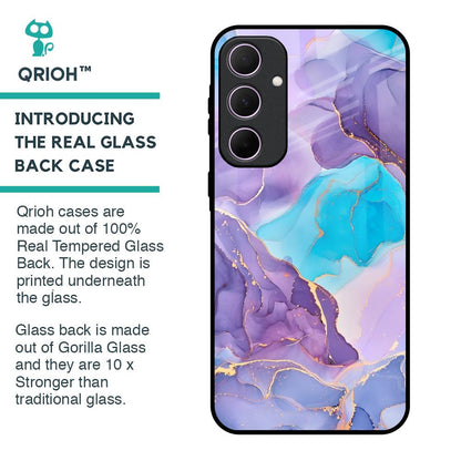 Alcohol ink Marble Glass Case for Samsung Galaxy A35 5G