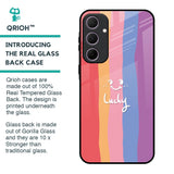 Lucky Abstract Glass Case for Samsung Galaxy A35 5G