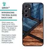 Wooden Tiles Glass Case for Samsung Galaxy A35 5G