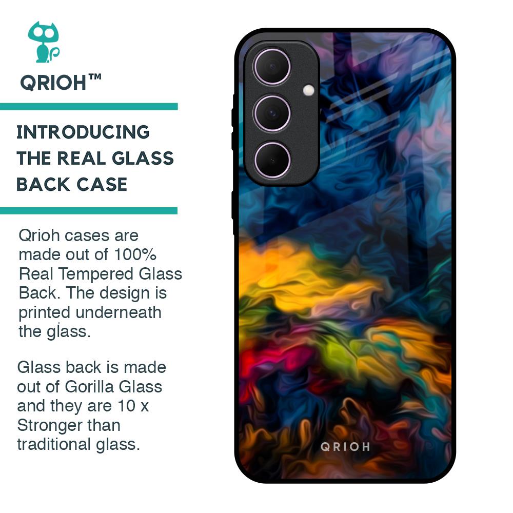 Multicolor Oil Painting Glass Case for Samsung Galaxy A35 5G