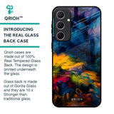 Multicolor Oil Painting Glass Case for Samsung Galaxy A35 5G