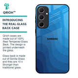 Blue Wave Abstract Glass Case for Samsung Galaxy A35 5G