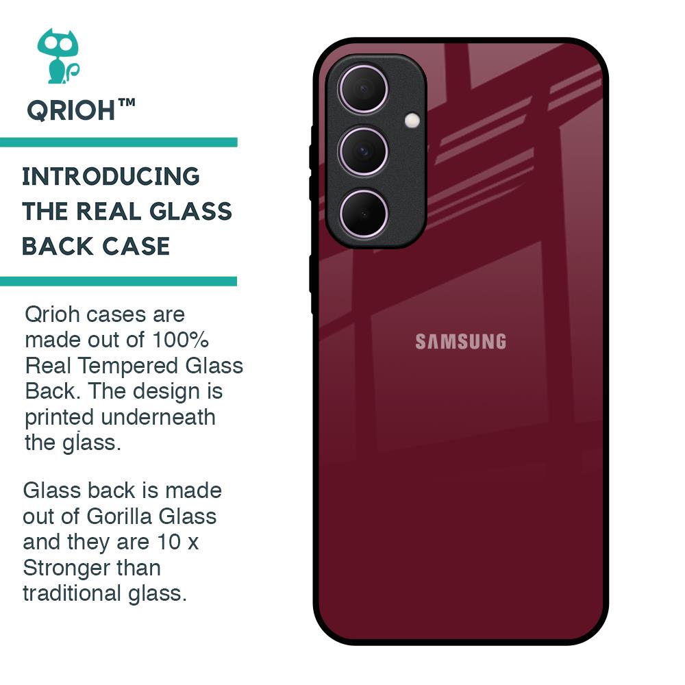 Classic Burgundy Glass Case for Samsung Galaxy A35 5G
