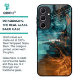 Golden Splash Glass Case for Samsung Galaxy A35 5G
